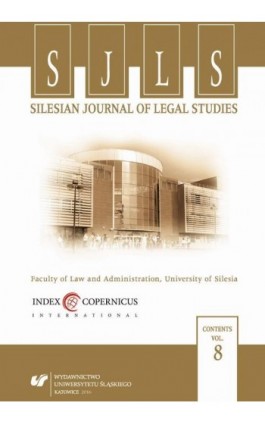 „Silesian Journal of Legal Studies”. Vol. 8 - Ebook