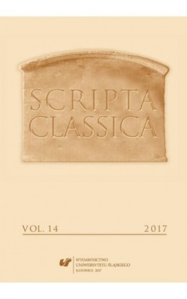 „Scripta Classica"" 2017. Vol. 14 - Ebook