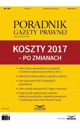 PGP 1/2017 Koszty 2017 – po zmianach - Tomasz Krywan - Ebook - 978-83-7440-993-3