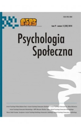 Psychologia Społeczna nr 3(30)/2014 - Maria Lewicka - Ebook