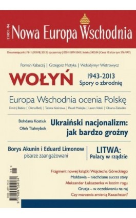 Nowa Europa Wschodnia 1/2013. Wołyń - Praca zbiorowa - Ebook
