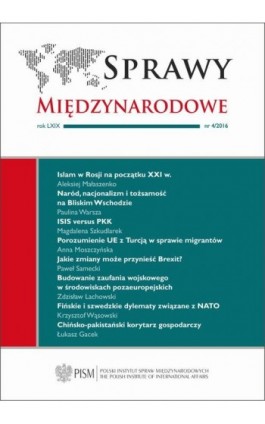 Sprawy Międzynarodowe 4/2016 - Aleksiej Małaszenko - Ebook