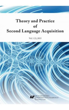 Theory and Practice of Second Language Acquisition 2015. Vol. 1 (1) - Ebook