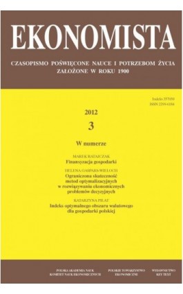 Ekonomista 2012 nr 3 - Praca zbiorowa - Ebook