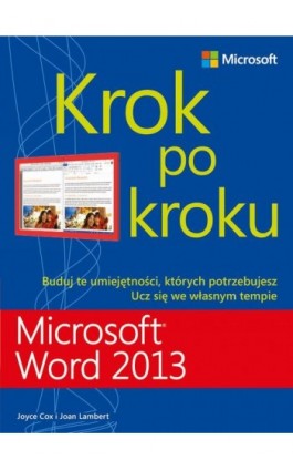 Microsoft Word 2013 Krok po kroku - Joan Lambert - Ebook - 978-83-7541-267-3