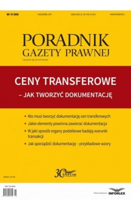 Ceny transferowe Jak twotrzyć dokumentację - Infor Pl - Ebook - 978-83-65887-81-8