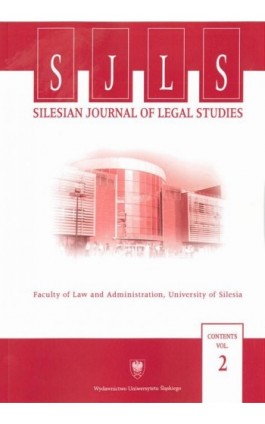 „Silesian Journal of Legal Studies”. Contents Vol. 2 - Ebook