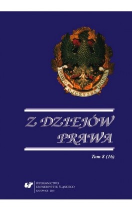 Z Dziejów Prawa. T. 8 (16) - Ebook