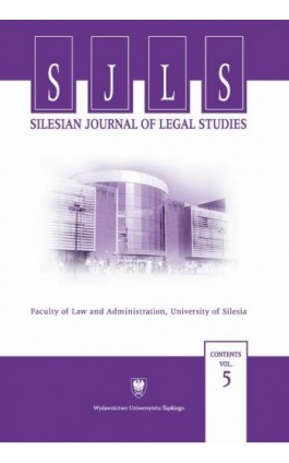 „Silesian Journal of Legal Studies”. Contents Vol. 5 - Ebook