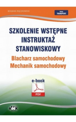 Szkolenie wstępne Instruktaż stanowiskowy Blacharz samochodowy. Mechanik samochodowy - Bogdan Rączkowski - Ebook - 978-83-7804-440-6