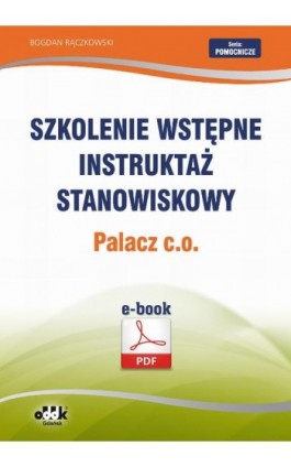 Szkolenie wstępne Instruktaż stanowiskowy Palacz c.o. - Bogdan Rączkowski - Ebook - 978-83-7804-446-8