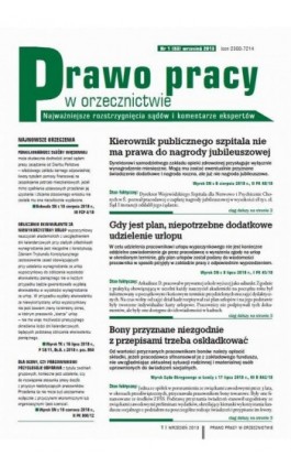 Prawo pracy w orzecznictwie wrzesień 2013 nr 1 (83) - Ebook