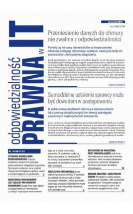 Odpowiedzialność prawna w IT wrzesień 2013 - Ebook