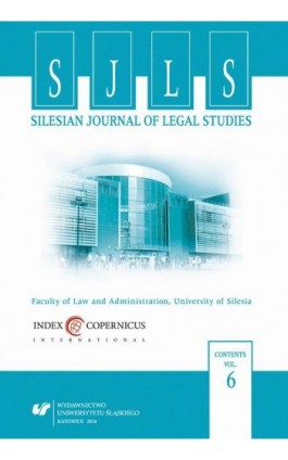 „Silesian Journal of Legal Studies”. Vol. 6 - Ebook