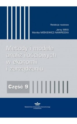 Metody i modele analiz ilościowych w ekonomii i zarządzaniu - Ebook - 978-83-7875-428-2