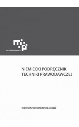 Niemiecki podręcznik techniki prawodawczej - Ebook - 978-83-7865-400-1