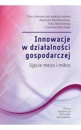 Innowacje w działalności gospodarczej. Ujęcie mezo i mikro - Ebook - 978-83-7814-808-1
