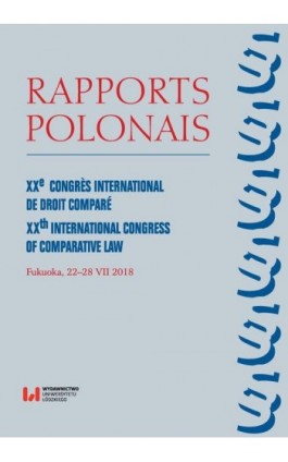 Rapports Polonais. XXe Congrès International de Droit Comparé - Ebook - 978-83-8142-146-1