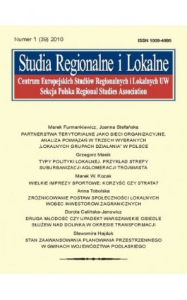 Studia Regionalne i Lokalne nr 1(39)/2010 - Ebook