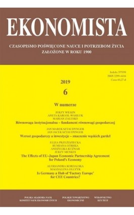 Ekonomista 2019 nr 6 - Praca zbiorowa - Ebook