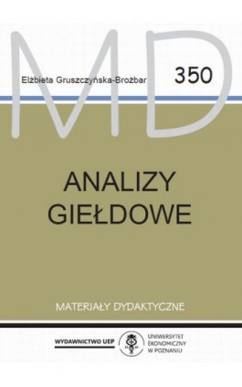 Analizy giełdowe - Elżbieta Gruszczyńska-Brożbar - Ebook - 978-83-8211-009-8