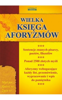 Wielka księga aforyzmów - Praca zbiorowa - Ebook - 978-83-7898-372-9