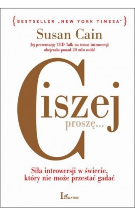 Ciszej, proszę… Siła introwersji w świecie, który nie przestaje gadać - Susan Cain - Audiobook - 978-83-8087-686-6