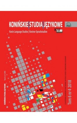 Konińskie Studia Językowe Tom 6 Nr 4 2018 - Ebook