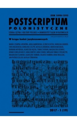 Postscriptum Polonistyczne 2017, nr 1 (19): W kręgu badań językoznawczych - Ebook
