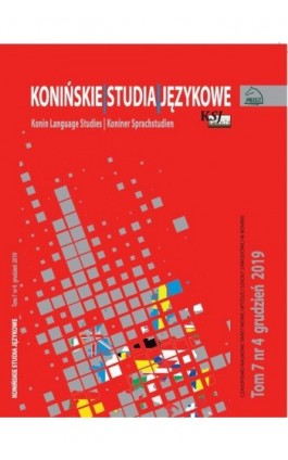 Konińskie Studia Językowe Tom 7 Nr 4 2019 - Ebook