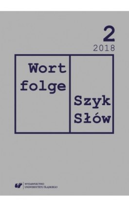 Wortfolge. Szyk Słów 2018, nr 2 - Ebook