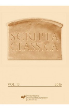 „Scripta Classica” 2016. Vol. 13 - Ebook