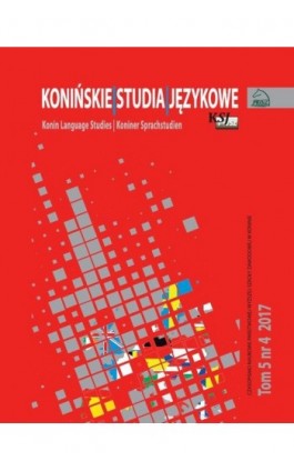 Konińskie Studia Językowe Tom 5 Nr 4 2017 - Ebook