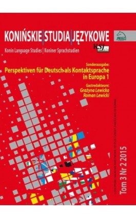 Konińskie Studia Jezykowe Tom 3 Nr 2 2015 - Ebook