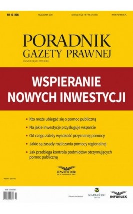 Wspieranie nowych inwestycji - Praca zbiorowa - Ebook - 978-83-8137-446-0