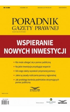 Wspieranie nowych inwestycji - Praca zbiorowa - Ebook - 978-83-8137-446-0