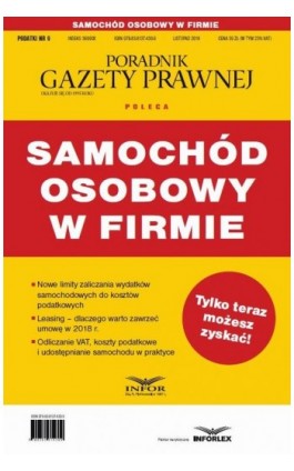 Samochód osobowy w firmie - Praca zbiorowa - Ebook - 978-83-8137-430-9