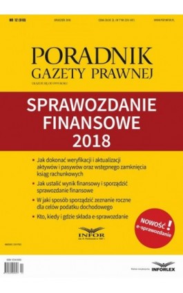 Sprawozdanie finansowe 2018 - Praca zbiorowa - Ebook - 978-83-8137-448-4