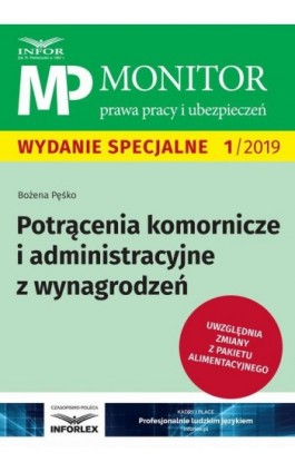 Potrącenia komornicze i administracyjne z wynagrodzeń - Bożena Pęśko - Ebook - 978-83-8137-501-6