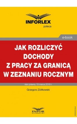 Jak rozliczyć dochody z pracy za granicą w zeznaniu rocznym - Grzegorz Ziółkowski - Ebook - 978-83-8137-534-4