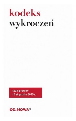 Kodeks Wykroczeń - Sejm RP - Ebook - 978-83-66265-14-1