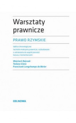 Prawo Rzymskie Warsztaty prawnicze - Praca zbiorowa - Ebook - 978-83-64427-00-8