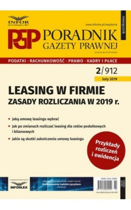 Leasing w firmie – zasady rozliczania w 2019 r. - Aneta Szwęch - Ebook - 978-83-8137-566-5