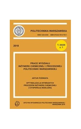 Optymalizacja wybranych procesów inżynierii chemicznej z dyspersją wzdłużną - Artur Poświata - Ebook - 978-83-7814-954-5