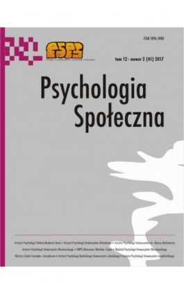 Psychologia Społeczna nr 2(41)/2017 - Ebook