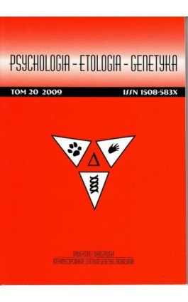 Psychologia-Etologia-Genetyka nr 20/2009 - Ebook