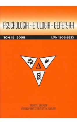 Psychologia-Etologia-Genetyka nr 18/2008 - Ebook