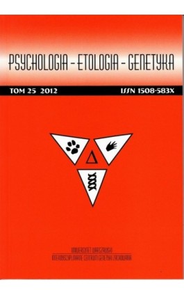 Psychologia-Etologia-Genetyka nr 25/2012 - Ebook