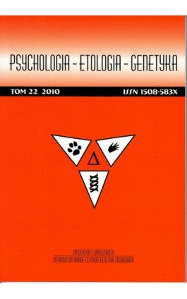 Psychologia-Etologia-Genetyka nr 22/2010 - Ebook