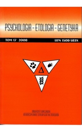 Psychologia-Etologia-Genetyka nr 17/2008 - Ebook